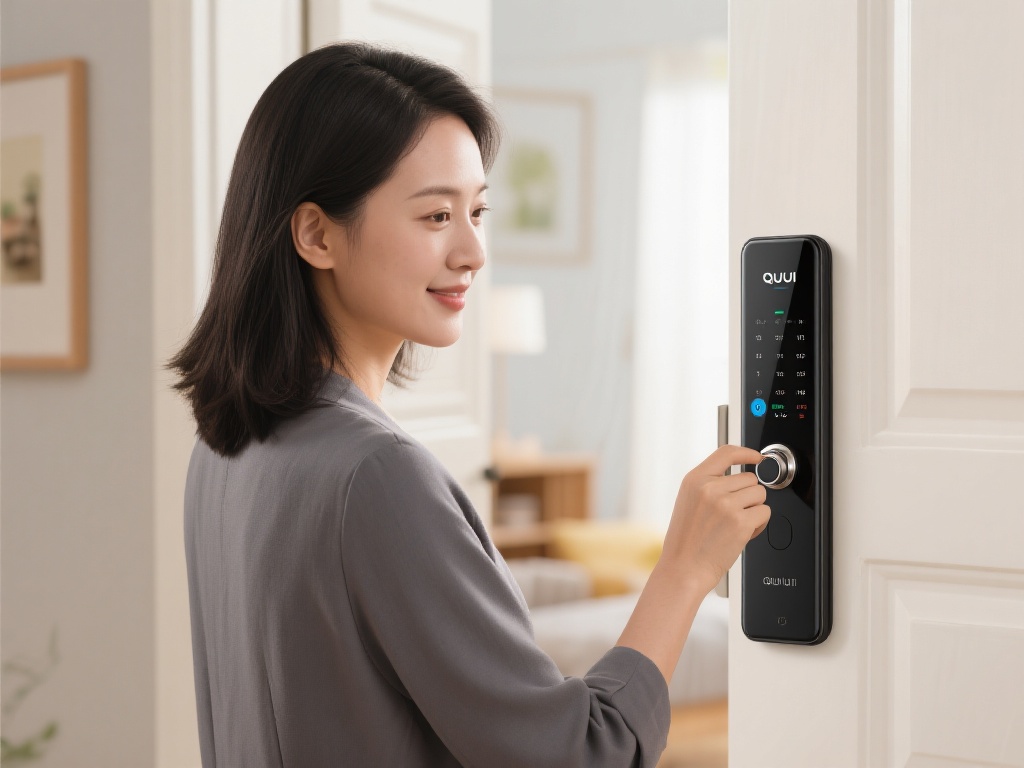 另一位用户刘女士选择了qiui智能锁是因